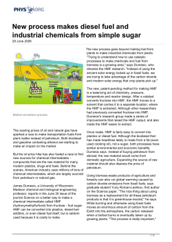 New process makes diesel fuel and industrial chemicals from simple