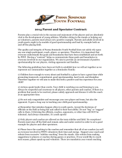 2014 Parent and Spectator Contract