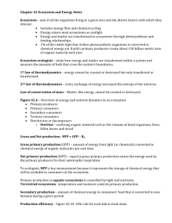 Chapter 42 and 43 notes