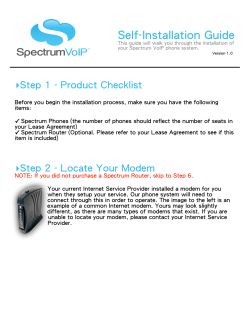 Self-Installation Guide Color