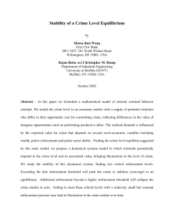 Stability of a Crime Rate Equilibrium - Acsu Buffalo