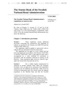 Chapter 3. ECE Regulations