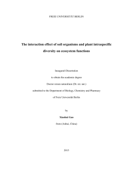The interaction effect of soil organisms and plant - diss.fu