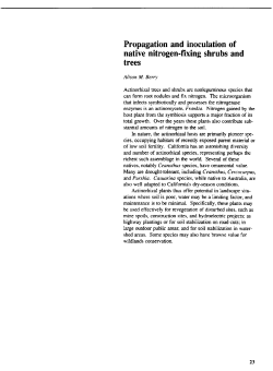 Propagation and inoculation of native nitrogen-fixing