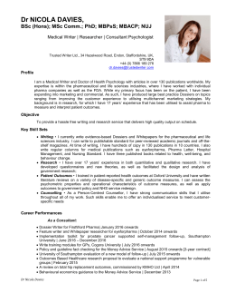 CV - Trusted Outcomes