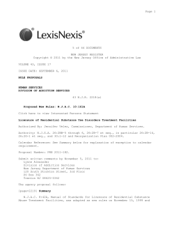 Licensure of Substance Use Disorders Treatment Facilities