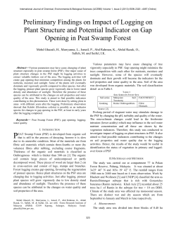 Preliminary Findings on Impact of Logging on Plant Structure and
