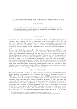 A SANDWICH THEOREM FOR CONVEXITY PRESERVING MAPS 1
