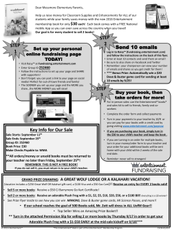 Messmore ENT parent letter fall - Messmore Montessori Association