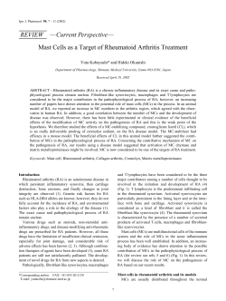 Mast Cells as a Target of Rheumatoid Arthritis Treatment - J