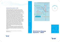 Distributed Energy Systems &ndash; DESY