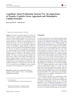 Cognitions About Problematic Internet Use: the Importance of