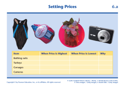 Setting Prices 6.a
