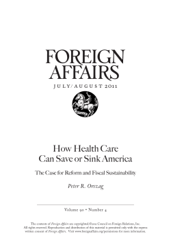 How Health Care Can Save or Sink America