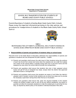 Parents/Guardians of students attending Miami
