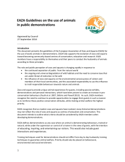 EAZA Guidelines on the use of animals in public demonstrations