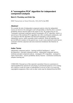 A "nonnegative PCA" algorithm for independent component analysis