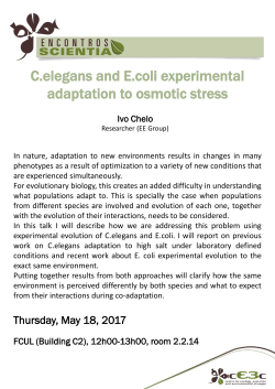 C.elegans and E.coli experimental adaptation to osmotic stress