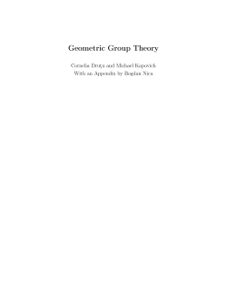 Geometric Group Theory