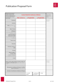 Proposal Form