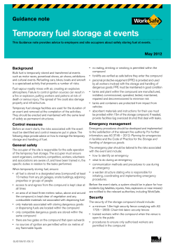 Temporary fuel storage at events