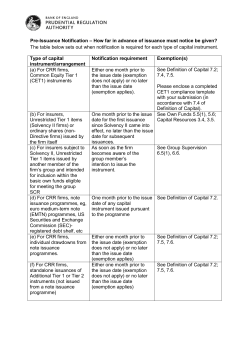 How far in advance of issuance must notice be