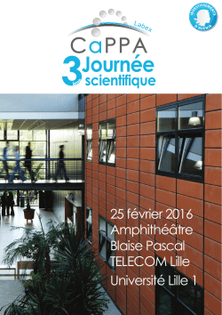 25 f&eacute;vrier 2016 Amphith&eacute;&acirc;tre Blaise Pascal