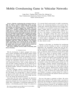 Mobile Crowdsensing Game in Vehicular Networks