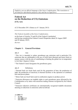 Federal Act on the Reduction of CO2 Emissions 641.71