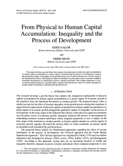 From Physical to Human Capital Accumulation: Inequality and the