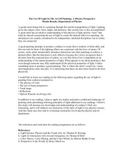 The Use of Light in the Art of Painting: A Physics Perspective