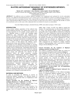 in-vitro antioxidant bioassay of synthesized biphenyl analogues