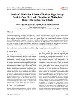 Radiation Effects of Nuclear High Energy Particles