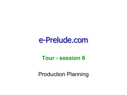 Session 6: Production Planning - e