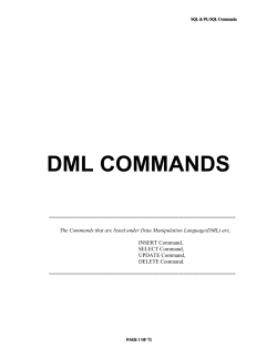 dml commands - IndiaStudyChannel