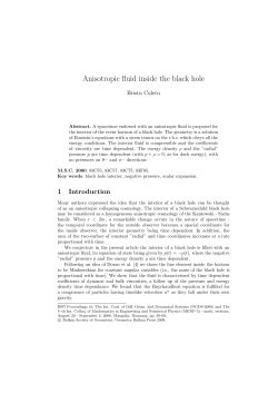 Anisotropic fluid inside the black hole