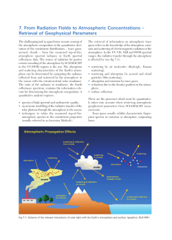 7. From Radiation Fields to Atmospheric Concentrations