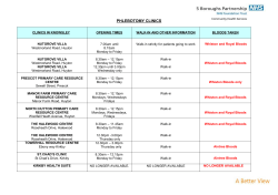 phlebotomy clinics - 5 Boroughs Partnership