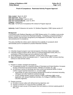 check list for evaluating sutabilitty of program for cdbc proof of