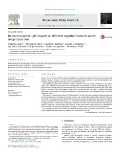 Dawn simulation light impacts on different cognitive domains under