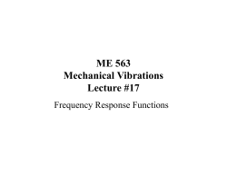 ME 563 Mechanical Vibrations Lecture #17