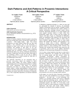 Dark Patterns and anti-patterns