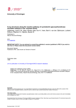 University of Groningen X-ray structures along the reaction pathway