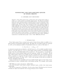 NONSOLUBLE AND NON-p-SOLUBLE LENGTH OF FINITE