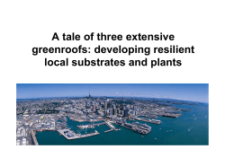 A tale of three extensive greenroofs: developing resilient local