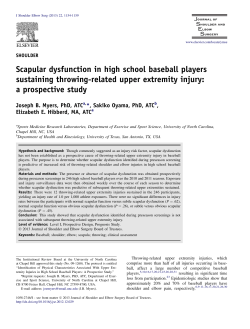 Scapular dysfunction in high school baseball players sustaining