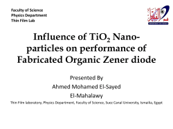 Influence of TiO2 Nano-particles on performance of Fabricated