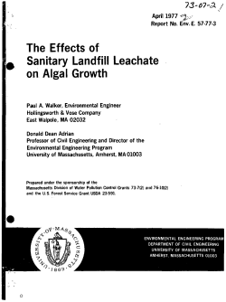 the effects of sanitary landfill leachate on algal growth