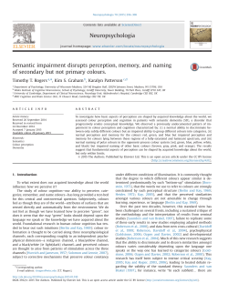 Semantic impairment disrupts perception, memory, and