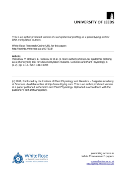 Leaf epidermal profiling as a phenotyping tool for DNA methylation